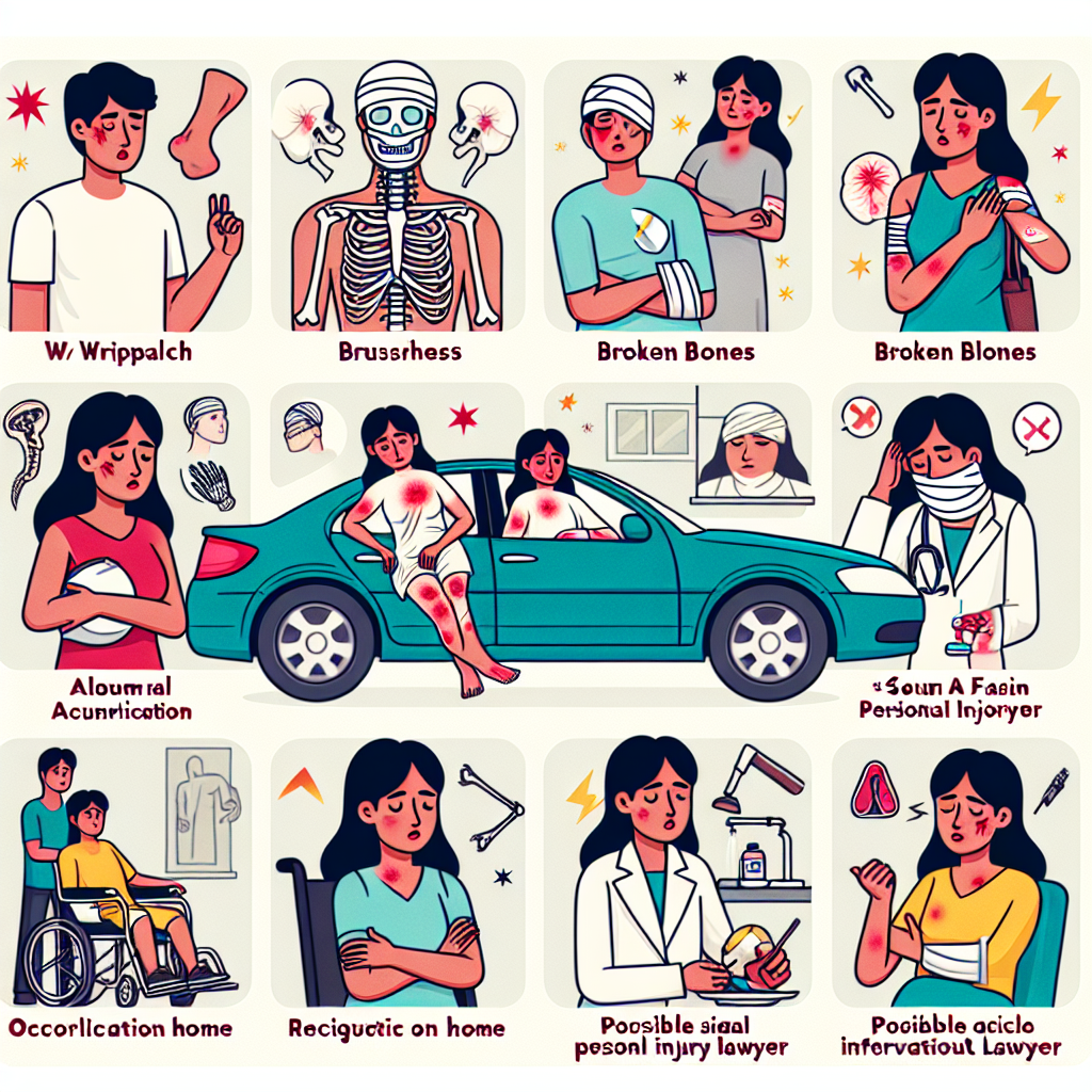 Types of injuries sustained in a Car Accident: and the treatment that a personal injury lawyer would put you through